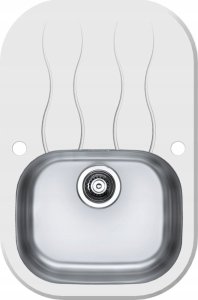 Zlewozmywak Alveus WAVE 20 zlewozmywak szklany biały odwracalny 5