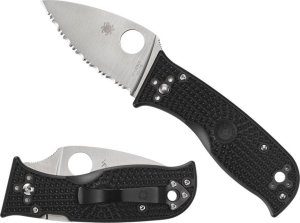 Spyderco Spyderco LIL' TEMPERANCE 3 FRN BLACK SERRATED C69SBK3 1