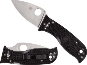 Spyderco Spyderco LIL' TEMPERANCE 3 FRN BLACK  PLAIN C69PBK3 1