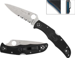 Spyderco Spyderco ENDURA 4 THIN BLUE LINE COMBO C10FPSBKBL 1