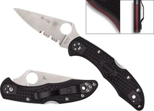 Spyderco Spyderco DELICA 4 THIN RED LINE COMBO C11FPSBKRD 1