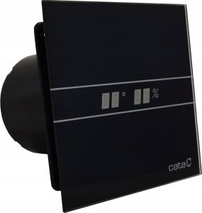 Cata Wentylator łazienkowy CATA E100 GTH Czarny z czujnikiem wilgotności 7