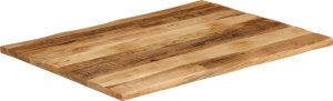 vidaXL Blat stołu z krawędzią 90x80x3,8 cm, drewno mango 2