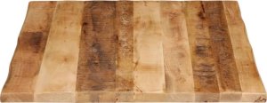 vidaXL Blat stołu z krawędzią 90x80x3,8 cm, drewno mango 4