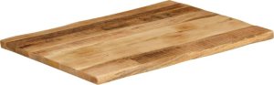vidaXL Blat stołu z krawędzią 80x60x3,8 cm, drewno mango 2