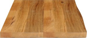 vidaXL Blat stołu z krawędzią 80x60x2,5 cm, drewno mango 4