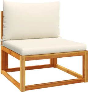 vidaXL vidaXL Ogrodowa sofa bez podłokietników, z poduszkami, drewno akacjowe 2