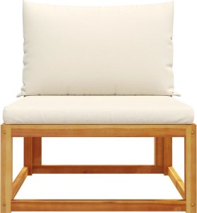 vidaXL vidaXL Ogrodowa sofa bez podłokietników, z poduszkami, drewno akacjowe 4