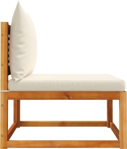 vidaXL vidaXL Ogrodowa sofa bez podłokietników, z poduszkami, drewno akacjowe 5