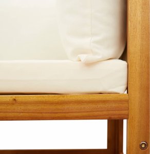 vidaXL vidaXL Ogrodowa sofa bez podłokietników, z poduszkami, drewno akacjowe 9