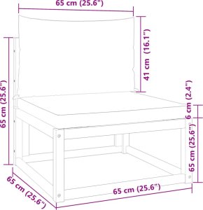vidaXL vidaXL Ogrodowa sofa bez podłokietników, z poduszkami, drewno akacjowe 10