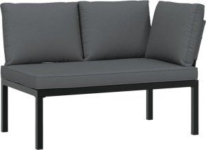 vidaXL vidaXL 3-cz. zestaw mebli do ogrodu, z poduszkami, czarne aluminium 3