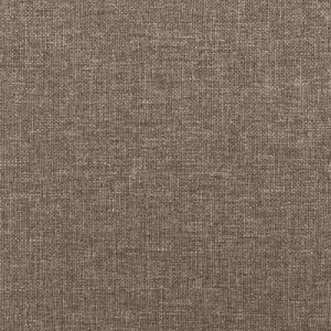 vidaXL Łóżko kontynentalne z materacem, taupe, tkanina, 160x200 cm 9