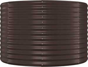 vidaXL Podwyższona donica, malowana proszkowo stal 249x100x68 cm, brąz 4