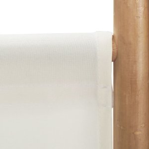 vidaXL Składany parawan 5-panelowy, 200 cm, bambus i płótno 8