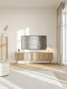 Selsey Szafka RTV Neksto z trzema szufladami 170 cm Dąb olejowany 2