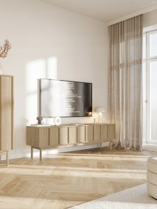 Selsey Szafka RTV Neksto z trzema szufladami 170 cm Dąb olejowany 4