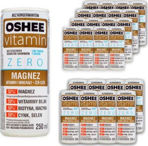 Oshee Oshee Vitamin Zero Magnez Napój gazowany o smaku jagód acai miechunki peruwiańskiej 250 ml x 24 sztuk 1