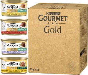 Purina Purina Gourmet Gold Mix smaków Mokra karma dla kotów 85 g x 24 sztuki 1