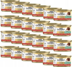 Purina Purina Gourmet Gold Savoury Cake Mokra karma dla kotów z wołowiną i pomidorem 85 g x 24 sztuk 1
