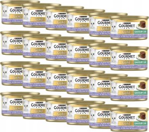 Purina Purina Gourmet Gold Savoury Cake Mokra karma dla kotów z jagnięciną i fasolą 85 g x 24 sztuk 1