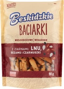 Beskidzkie Beskidzkie Baciarki z ziarnami lnu sezamu i czarnuszki 90 g 1