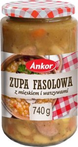 Ankor Ankor Zupa fasolowa z mięskiem i warzywami 700g 1