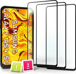 Hello Case 3-pak SZKŁO HARTOWANE DO Samsung Galaxy A54 5G na cały ekran 9H ochronne 5D 1