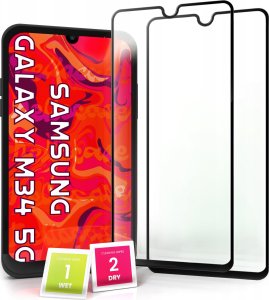 Hello Case 2-pak Szkło Hartowane do Samsung Galaxy M34 5G Ochronne Pełne Na cały ekran 1