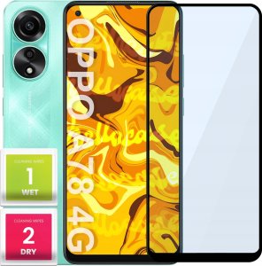 Hello Case SZKŁO HARTOWANE DO OPPO A78 4G PEŁNE NA CAŁY EKRAN SZKIEŁKO OCHRONNE SZYBKA 1