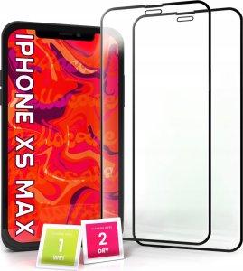 Hello Case 2-pak Szkło Hartowane do iPhone XS MAX Ochronne Pełne Na cały ekran 5D 9H 1