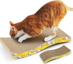 PrzydaSie Drapak Dla Kota Kotów Poziomy Leżak Kocimiętka + Zabawka Wędka Gratis 2