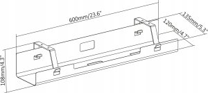 Organizer Digitus Układacz kabli mocowany do blatu (DA-90450) 7