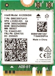 Karta sieciowa Intel Intel Wireless-6 AX201.NGWG.NV/ non vPro M.2 2230 (CNVi) 1