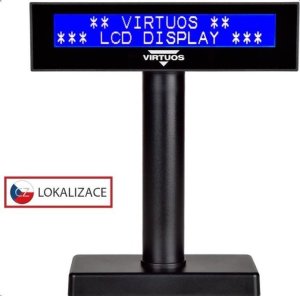 Virtuos Virtuos LCD zákaznický displej Virtuos FL-2026MB 2x20, USB, černý 1