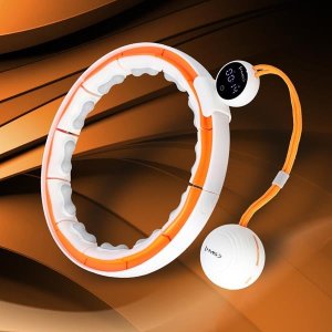 HMS HHM21 HULA HOP WHITE/ORANGE Z MAGNESAMI, WYPUSTKAMI TPE I OBCIĄŻNIKIEM + LICZNIK HMS 14