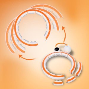 HMS HHM21 HULA HOP WHITE/ORANGE Z MAGNESAMI, WYPUSTKAMI TPE I OBCIĄŻNIKIEM + LICZNIK HMS 17