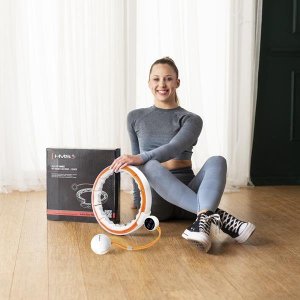 HMS HHM21 HULA HOP WHITE/ORANGE Z MAGNESAMI, WYPUSTKAMI TPE I OBCIĄŻNIKIEM + LICZNIK HMS 18