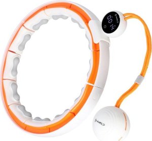 HMS HHM21 HULA HOP WHITE/ORANGE Z MAGNESAMI, WYPUSTKAMI TPE I OBCIĄŻNIKIEM + LICZNIK HMS 19