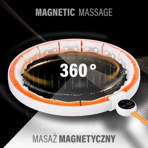 HMS HHM21 HULA HOP WHITE/ORANGE Z MAGNESAMI, WYPUSTKAMI TPE I OBCIĄŻNIKIEM + LICZNIK HMS 3