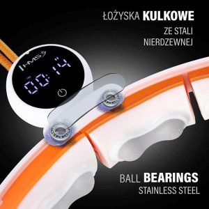 HMS HHM21 HULA HOP WHITE/ORANGE Z MAGNESAMI, WYPUSTKAMI TPE I OBCIĄŻNIKIEM + LICZNIK HMS 10