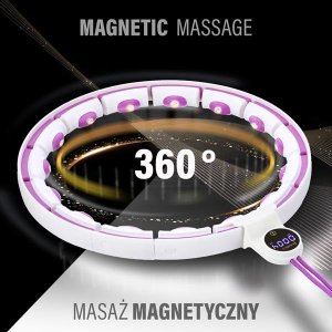 HMS HHM17 HULA HOP WHITE/VIOLET Z MAGNESAMI I OBCIĄŻNIKIEM + LICZNIK 3