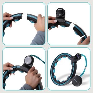 HMS HHM17 HULA HOP BLACK/TURQUOISE Z MAGNESAMI I OBCIĄŻNIKIEM + LICZNIK 15
