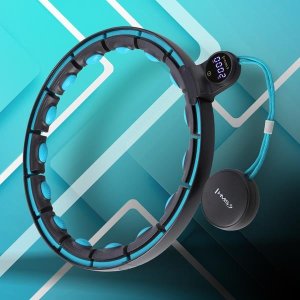 HMS HHM17 HULA HOP BLACK/TURQUOISE Z MAGNESAMI I OBCIĄŻNIKIEM + LICZNIK 17