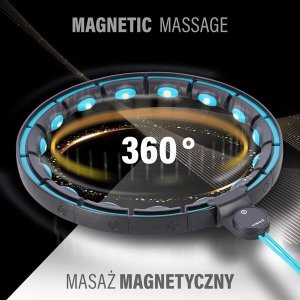 HMS HHM17 HULA HOP BLACK/TURQUOISE Z MAGNESAMI I OBCIĄŻNIKIEM + LICZNIK 3