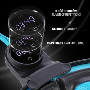 HMS HHM17 HULA HOP BLACK/TURQUOISE Z MAGNESAMI I OBCIĄŻNIKIEM + LICZNIK 8