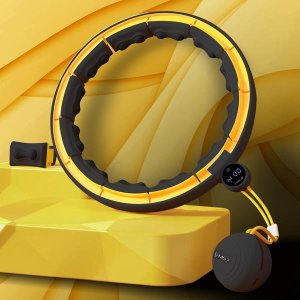 HMS HHM21 HULA HOP BLACK/YELLOW Z MAGNESAMI, WYPUSTKAMI TPE I OBCIĄŻNIKIEM + LICZNIK HMS 11