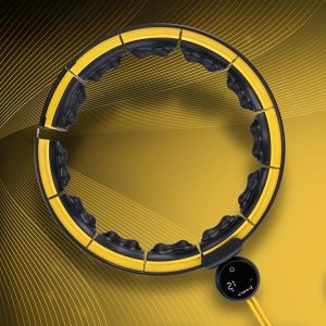 HMS HHM21 HULA HOP BLACK/YELLOW Z MAGNESAMI, WYPUSTKAMI TPE I OBCIĄŻNIKIEM + LICZNIK HMS 18