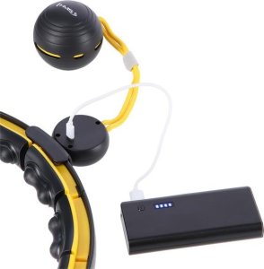 HMS HHM21 HULA HOP BLACK/YELLOW Z MAGNESAMI, WYPUSTKAMI TPE I OBCIĄŻNIKIEM + LICZNIK HMS 6