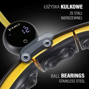 HMS HHM21 HULA HOP BLACK/YELLOW Z MAGNESAMI, WYPUSTKAMI TPE I OBCIĄŻNIKIEM + LICZNIK HMS 10